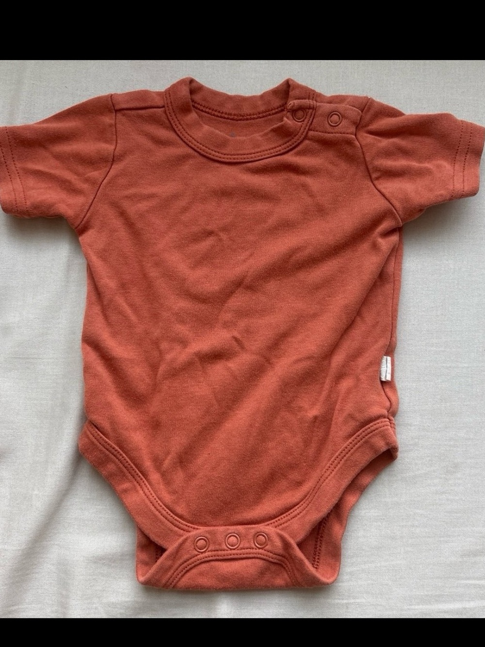 Goumi Baby Classic Rust Short Sleeve Baby One-Piece Bodysuit
